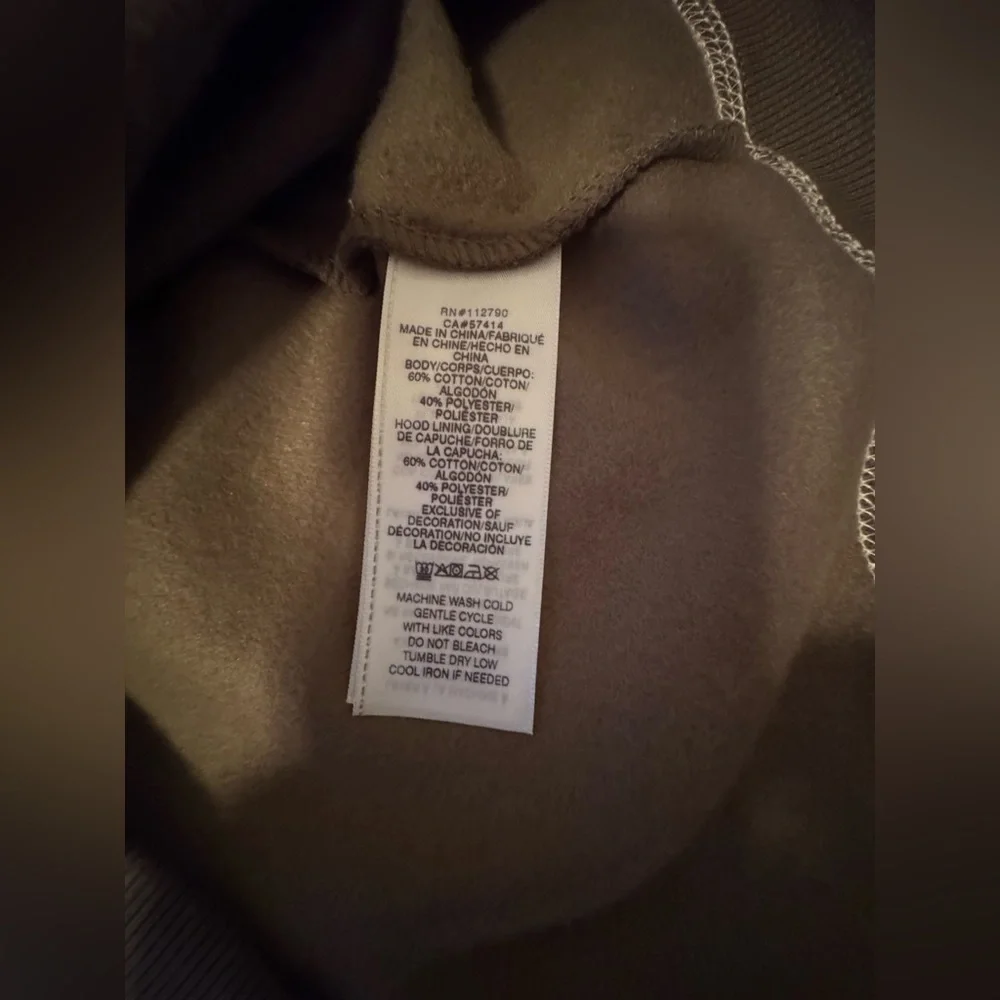 True Religion Mens Olive Zip Up Long Sleeve Pockets Fleece Hoodie Size 2XL